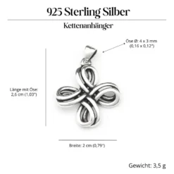 Kleeblatt keltisch Anhänger Silber Kelten Kettenanhänger 925/000