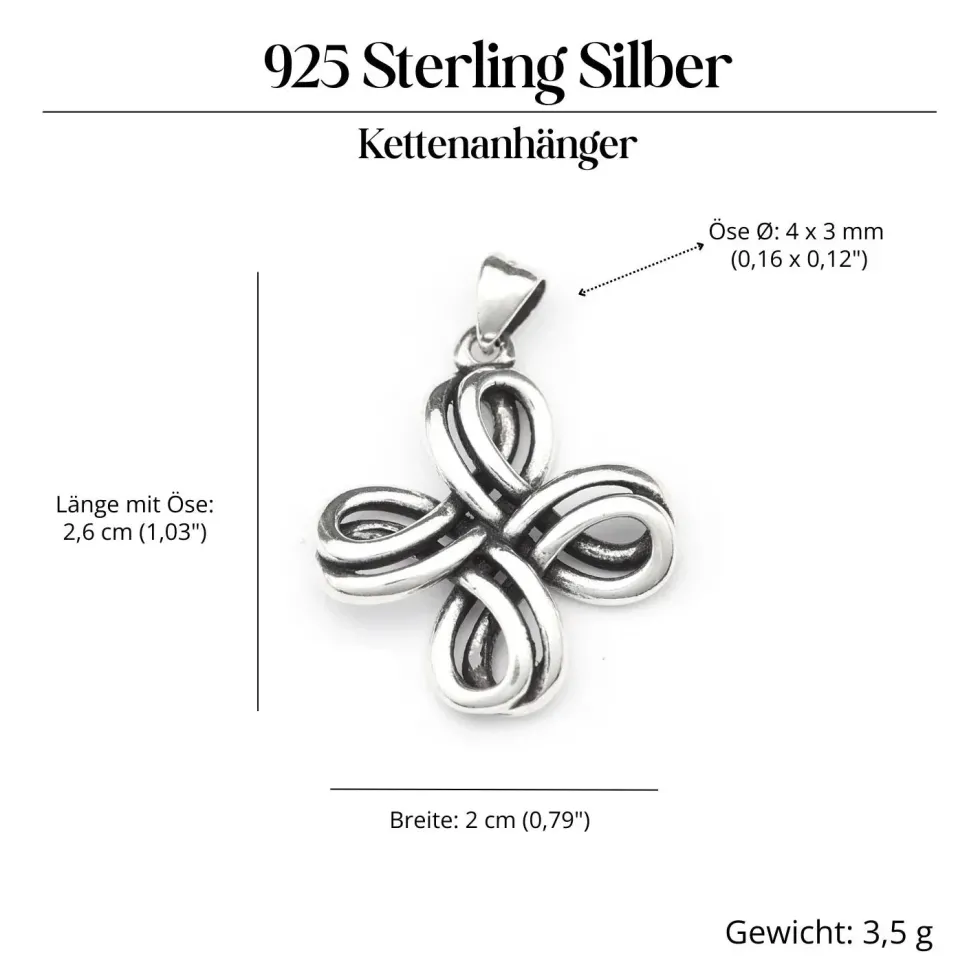 Kleeblatt keltisch Anhänger Silber Kelten Kettenanhänger 925/000