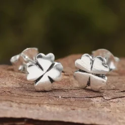 Kleeblatt Ohrstecker Sterlingsilber Ohrschmuck