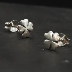 Kleeblatt Ohrstecker Sterlingsilber Ohrschmuck