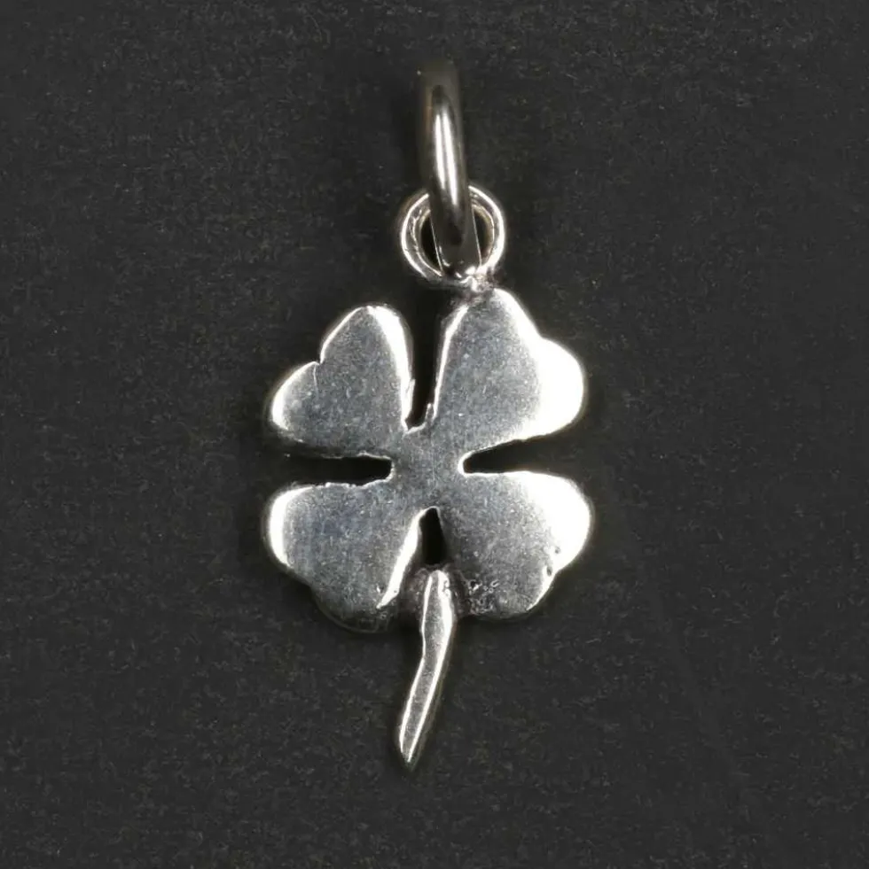 Kleeblatt Schmuck Glücksbringer 925 Silber Kettenanhänger