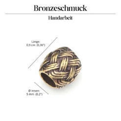 Kleine Bartperle Bronze Bartschmuck Wikinger Haarschmuck