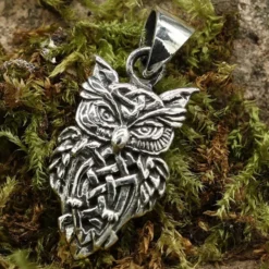 Kleine keltische Eule Schmuck Anhänger 925 Silber Kettenanhänger