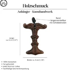 Kleiner Holz Anhänger Irminsul Kettenanhänger
