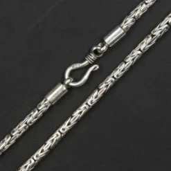 Königskette 2,5mm 925 Silberkette schlichter Verschluss