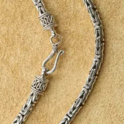 Königskette 2,5 mm verzierter Verschluss Silberkette 925 Silber