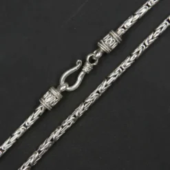 Königskette 2,5 mm verzierter Verschluss Silberkette 925 Silber