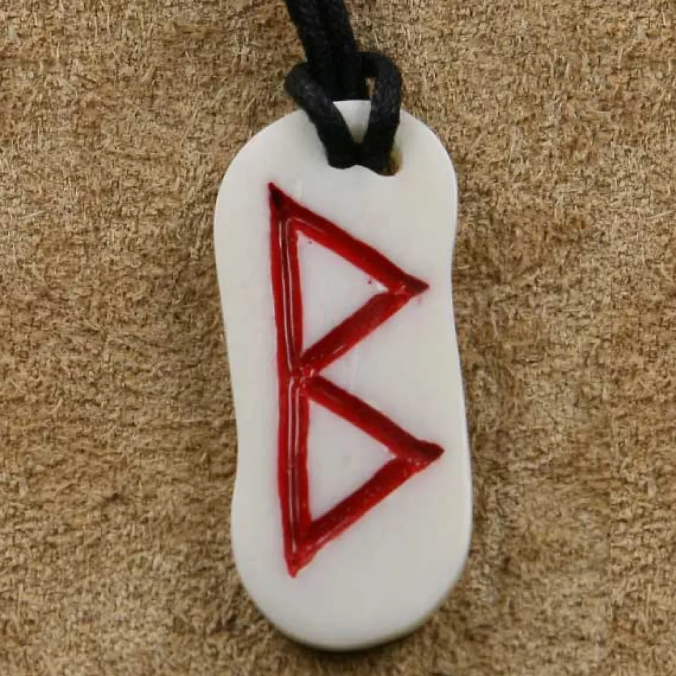 Knochen Rune 18 berkano - b Schmuck Anhänger