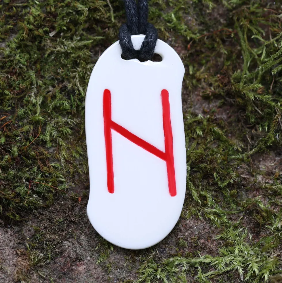 Knochen Rune 9 hagalaz -h Schmuck Anhänger