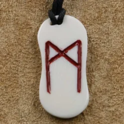 Knochen Rune 20 mannaz - m Schmuck Anhänger