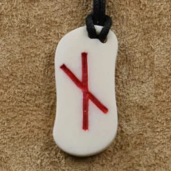Knochen Rune 10 naudhiz -n Schmuck Anhänger