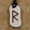 Knochen Rune 5 raidho Schmuck Anhänger