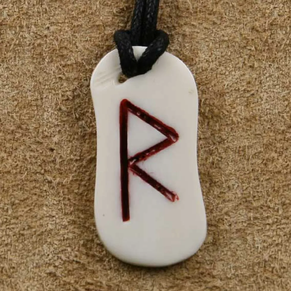 Knochen Rune 5 raidho Schmuck Anhänger