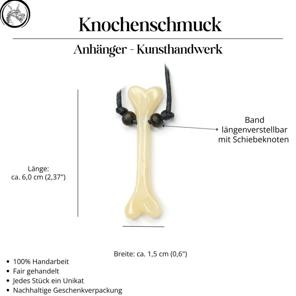 Knochen Schmuck aus Knochen Kette
