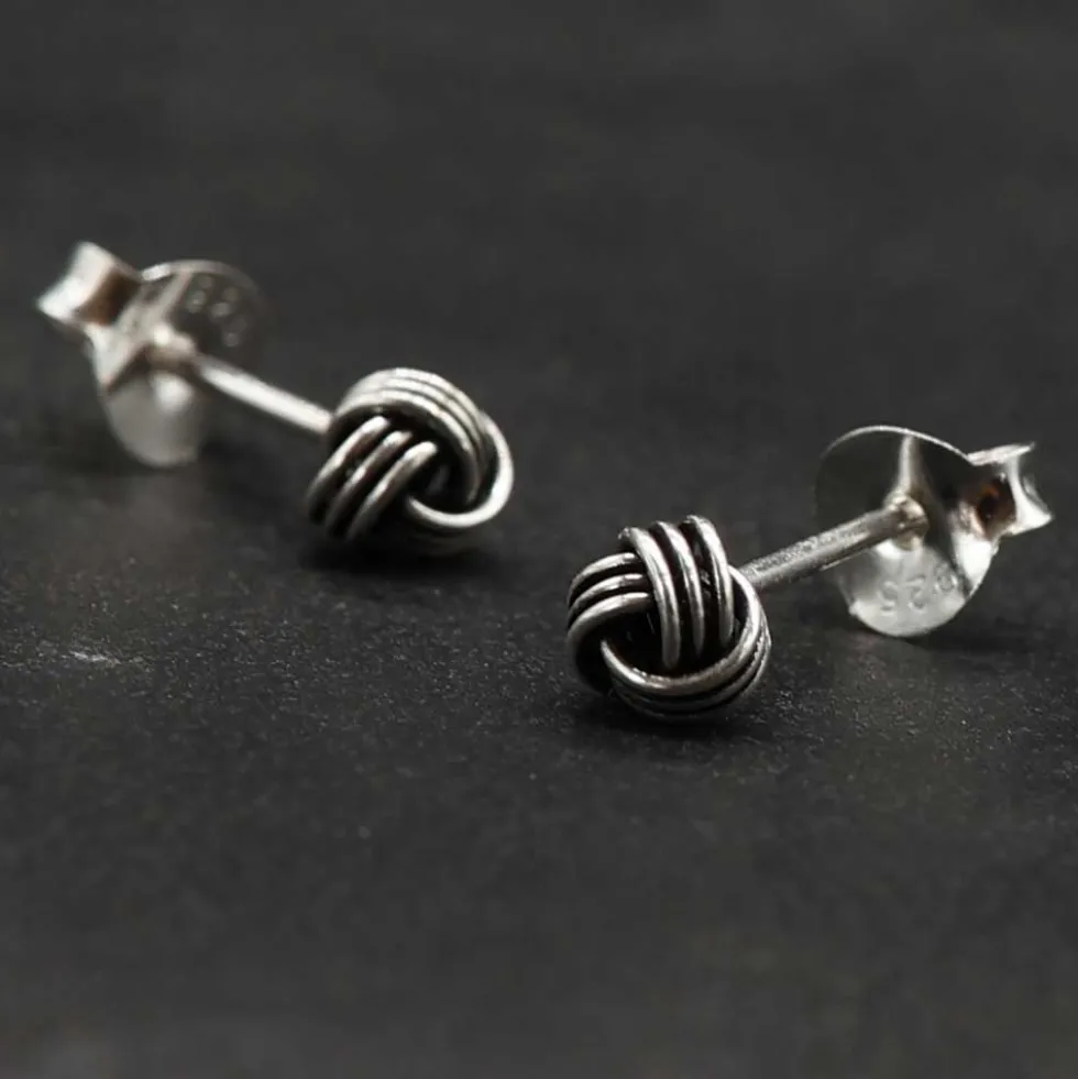 Knoten Ohrstecker 4mm 925/000 Silber Ohrschmuck