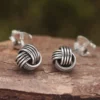 Knoten Ohrstecker 6mm Sterlingsilber Ohrschmuck