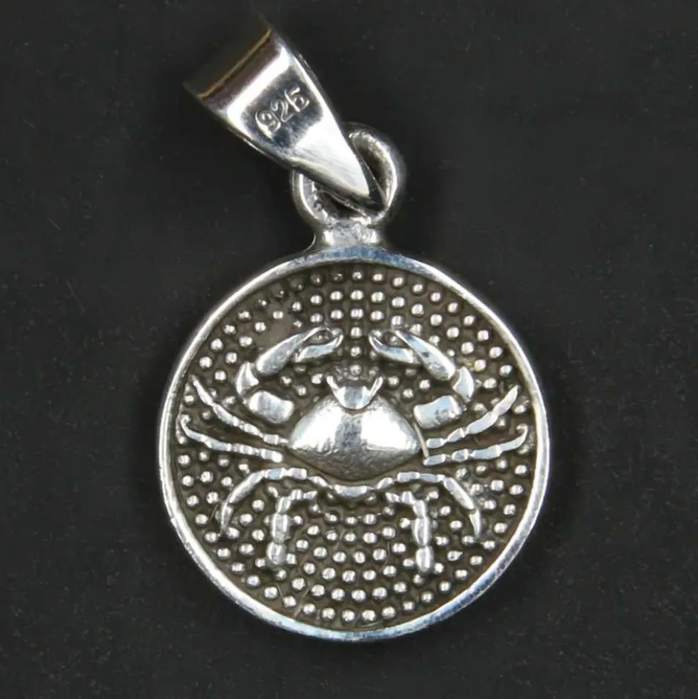 Krebs Schmuck Astrologie Sternzeichen 925 Silber Anhänger Schmuck