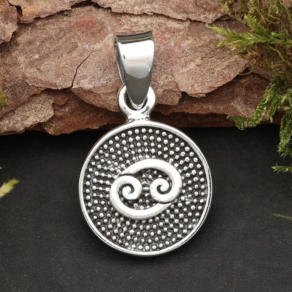 Krebs Schmuck Astrologie Sternzeichen 925 Silber Anhänger Schmuck