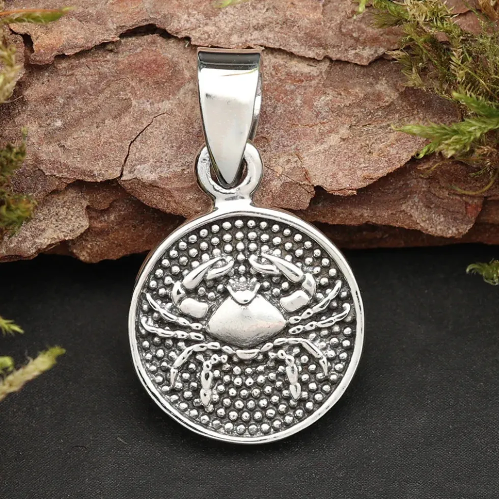 Krebs Schmuck Astrologie Sternzeichen 925 Silber Anhänger Schmuck
