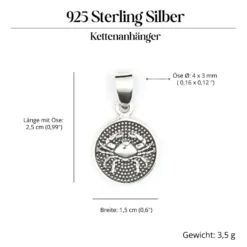 Krebs Schmuck Astrologie Sternzeichen 925 Silber Anhänger Schmuck