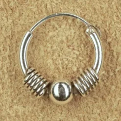 Kreole 925 Silber Kugel 12 mm 1,5mm