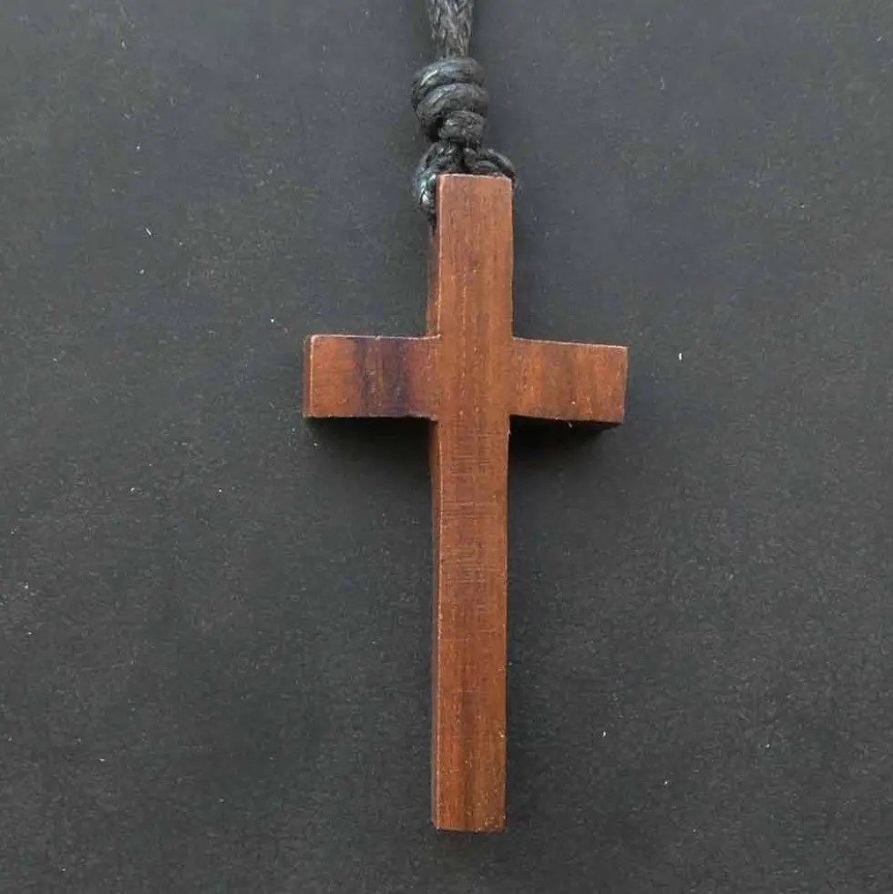 Kreuz Holzschmuck christlicher Schmuck Kettenanhänger