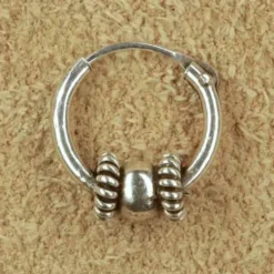 Kugel Creole Bali Ø 10mm 1,5mm Silber 925 Ohrschmuck