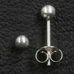 Kugel Ohrstecker 4mm Ohrring 925 Silber Ohrschmuck