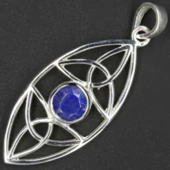 Lapislazuli Edelstein keltischer 925 Silberschmuck Anhänger