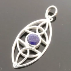 Lapislazuli Edelstein keltischer 925 Silberschmuck Anhänger