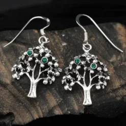 Lebensbaum Ohrhänger Schmuck Kelten Ohrringe 925 Silber (Paar)