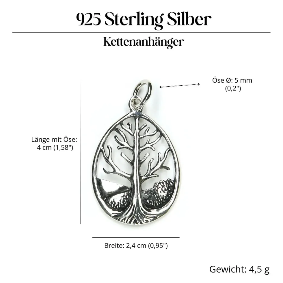 Lebensbaum Schmuck Anhänger Silberschmuck keltisch 925