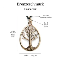 Lebensbaum Schmuck Bronze Anhänger