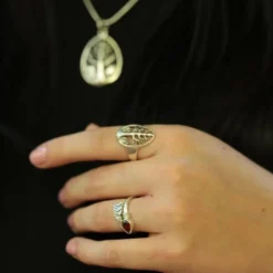 Lebensbaum 925 Silber Ring Schmuck Silber Damen Mädchen Silbering