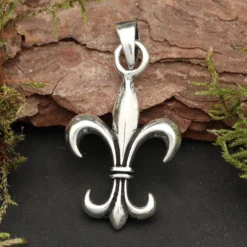 Lilie Fleur de Lys 925 Silber Kettenanhänger