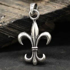 Lilie Fleur de Lys 925 Silber Kettenanhänger