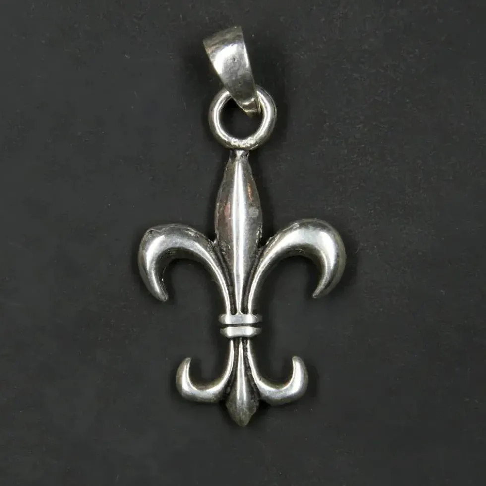 Lilie Fleur de Lys 925 Silber Kettenanhänger