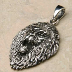 Löwe Kopf Schmuck Anhänger Sternzeichen Silber 925