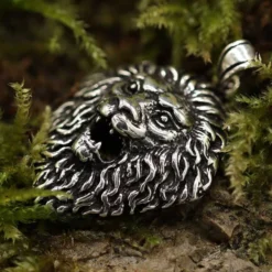 Löwe Kopf Schmuck Anhänger Sternzeichen Silber 925