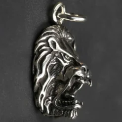Löwe Schmuck Anhänger 925 Silber Löwenkopf Kettenanhänger