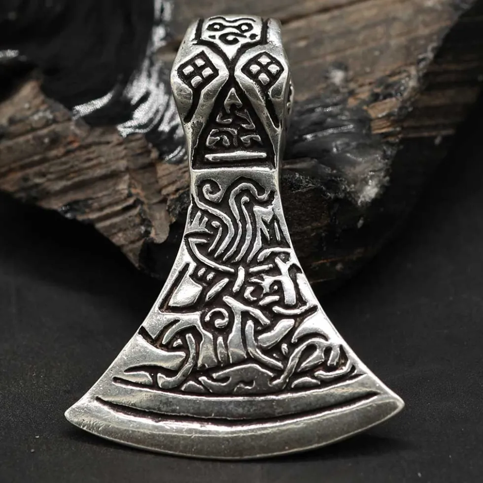 Mammen Axt Schmuck Anhänger aus Silber Kultbeil 925 Silber