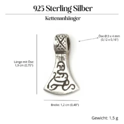 Mammenaxt Schmuck Kettenahänger 925 Silber