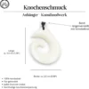 Maori Kiwispirale Schmuck aus Knochen Kette