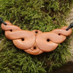 Maori Schmuck Holz Collier Kette Handarbeit