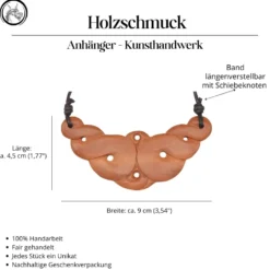 Maori Schmuck Holz Collier Kette Handarbeit