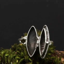 Maske Ring mit Fach Giftring Schmuck 925 Silber Damen