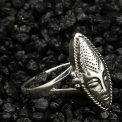 Maske Ring mit Fach Giftring Schmuck 925 Silber Damen