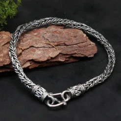 Massiver Armschmuck Armband gedreht 925 Sterlingsilber