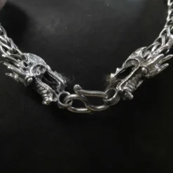Massiver Drachen Armschmuck Armband 925er Silber Gothic Larp Herren