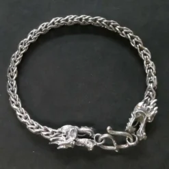 Massiver Drachen Armschmuck Armband 925er Silber Gothic Larp Herren